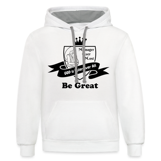 Contrast Hoodie - Mother's Day - white/gray