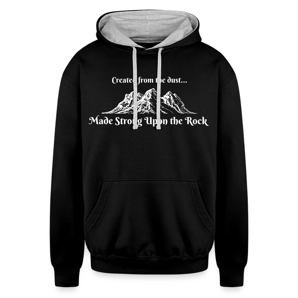 Contrast Hoodie - Made Strong - black/heather gray