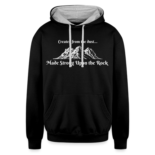 Contrast Hoodie - Made Strong - black/heather gray