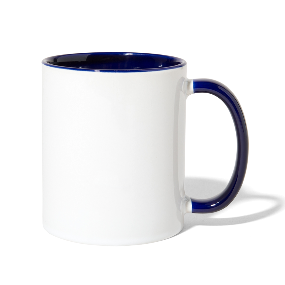 Contrast Coffee Mug - M.O.M. - white/cobalt blue