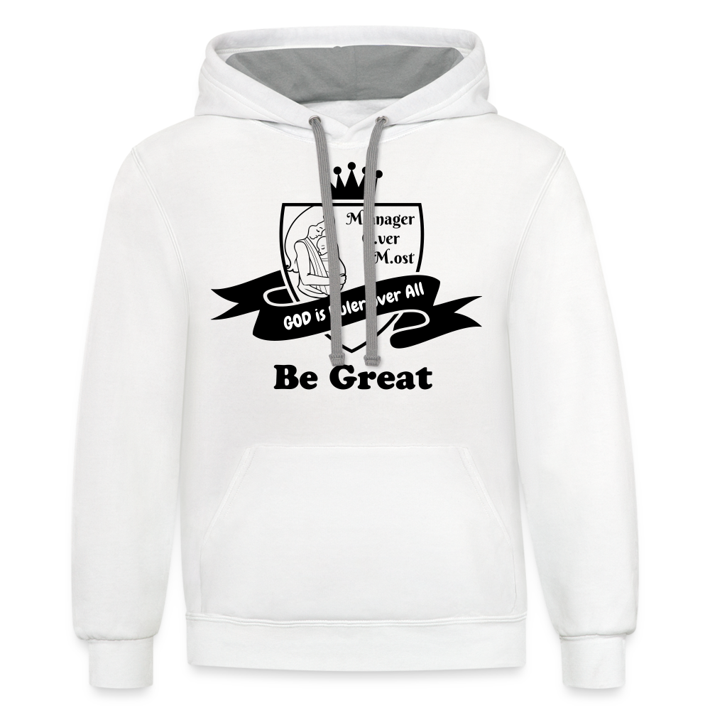 Contrast Hoodie - Mother's Day - white/gray