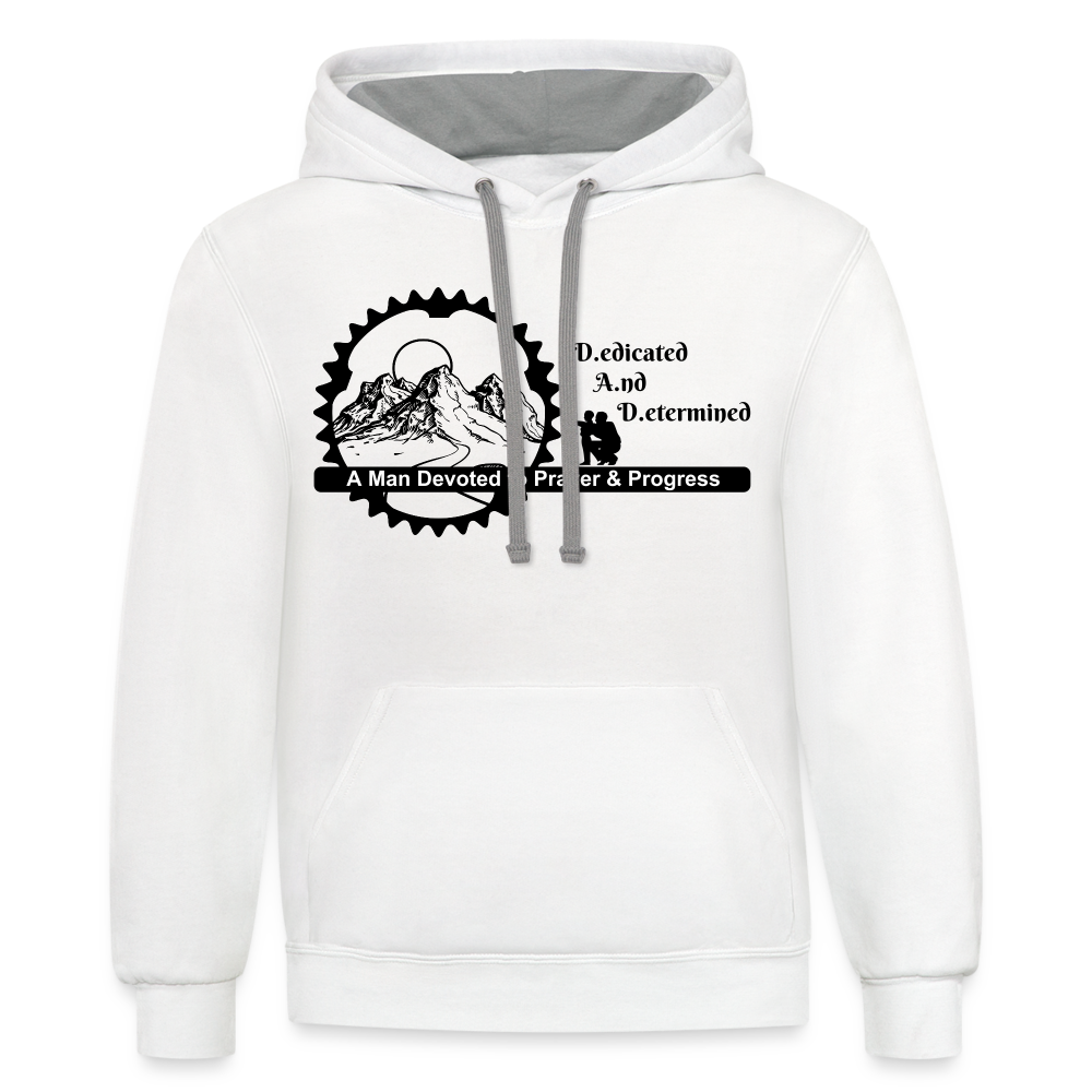 Contrast Hoodie - Father's Day - white/gray