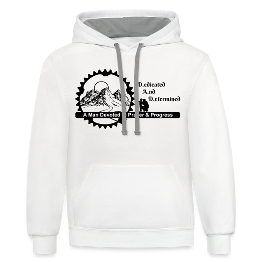 Contrast Hoodie - Father's Day - white/gray